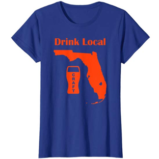 Gators Orange and Blue Drink Florida Craft Beer Womens Shirt