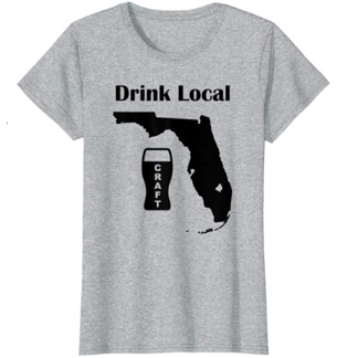 Drink Florida Craft Beer Shirt Green Womens