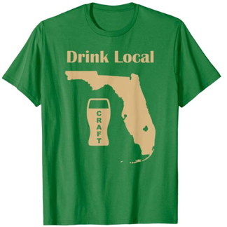 USF Bulls Green and Gold Drink Florida Craft Beer Shirt