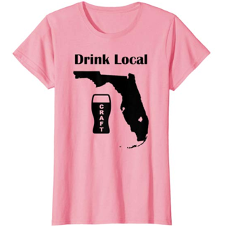 Drink Florida Craft Beer Shirt Gray Womens