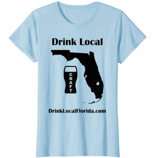 Drink Florida Craft Beer Shirt Blue Womens