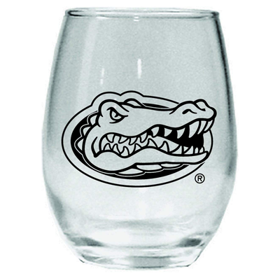 University of Florida Stemless Wine Glass