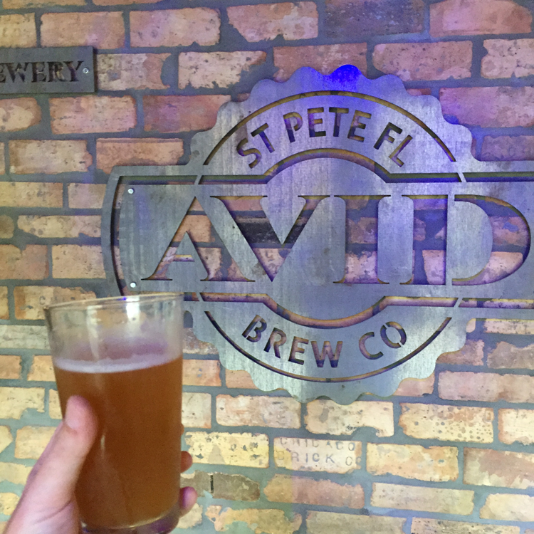 Avid Brew Co. - Beer and Sign Photo by Drink Local Florida